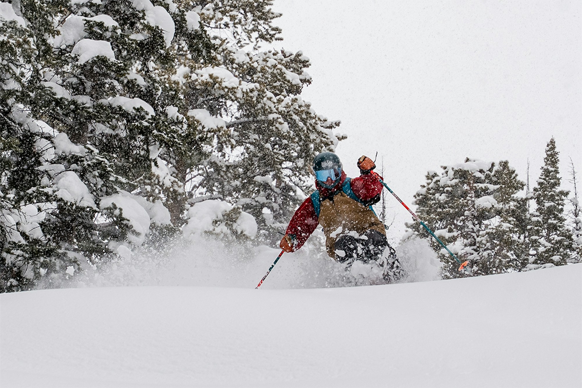 Skiing pow in Vail, Colorado