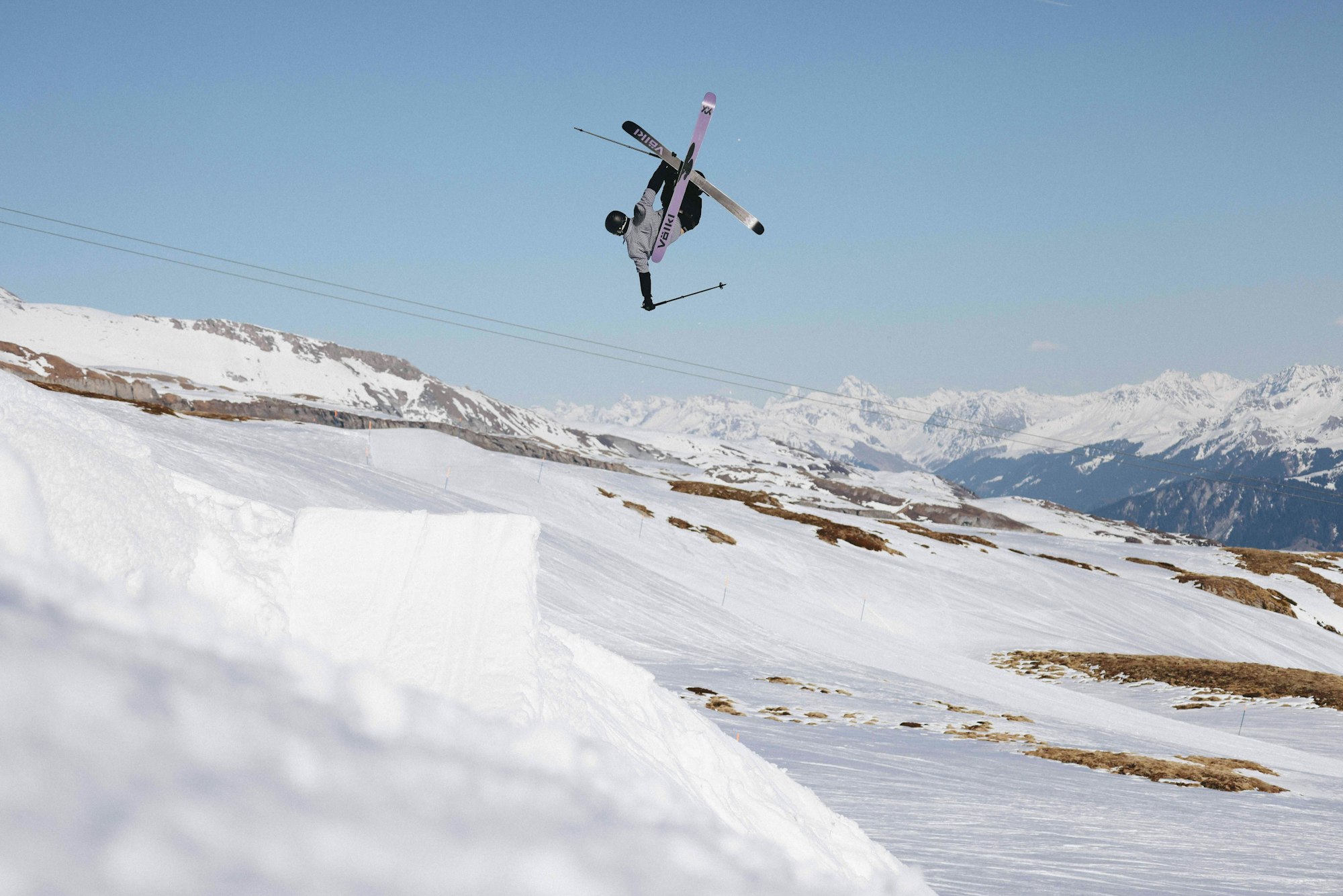 Hunter Hess skiing in LAAX