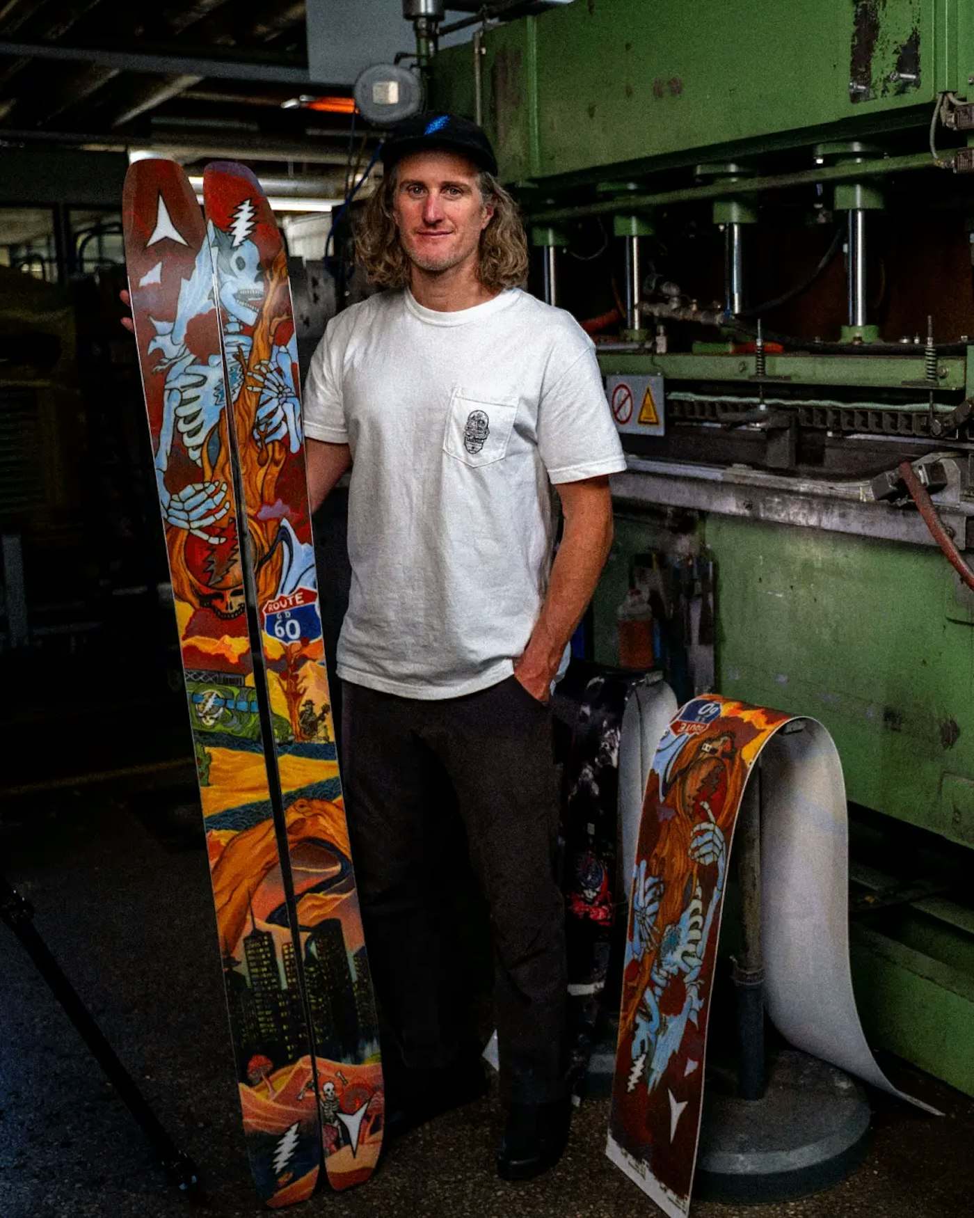 Chris Benchetler with the Atomic Bent 110 Grateful Dead SKi