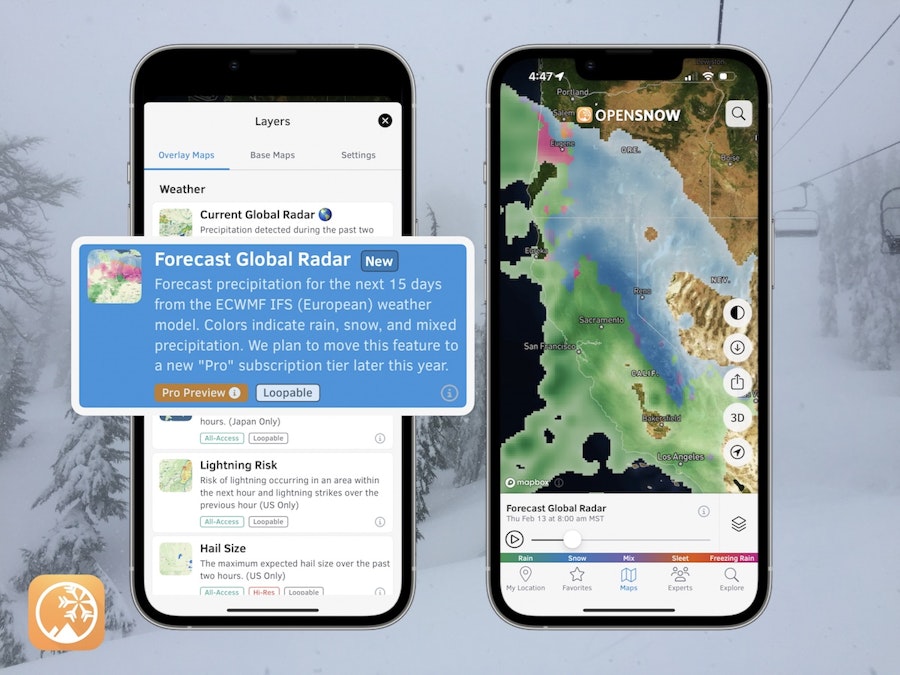 OpenSnow weather forecast