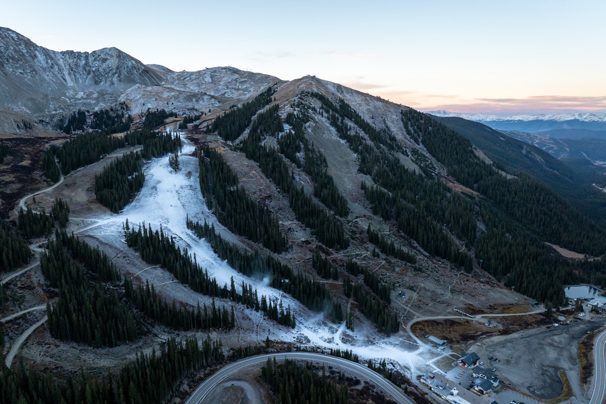 snow making at arapahoe basin ski area