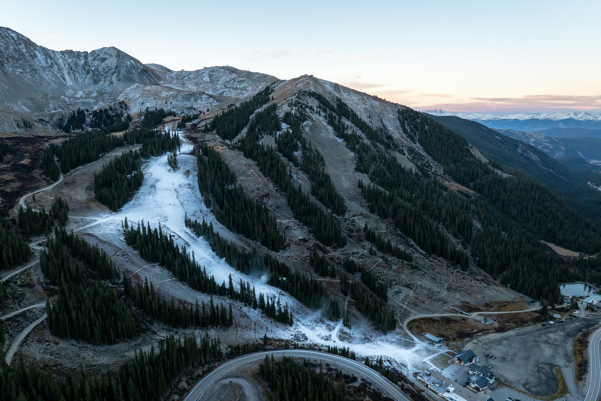 snow making at arapahoe basin ski area