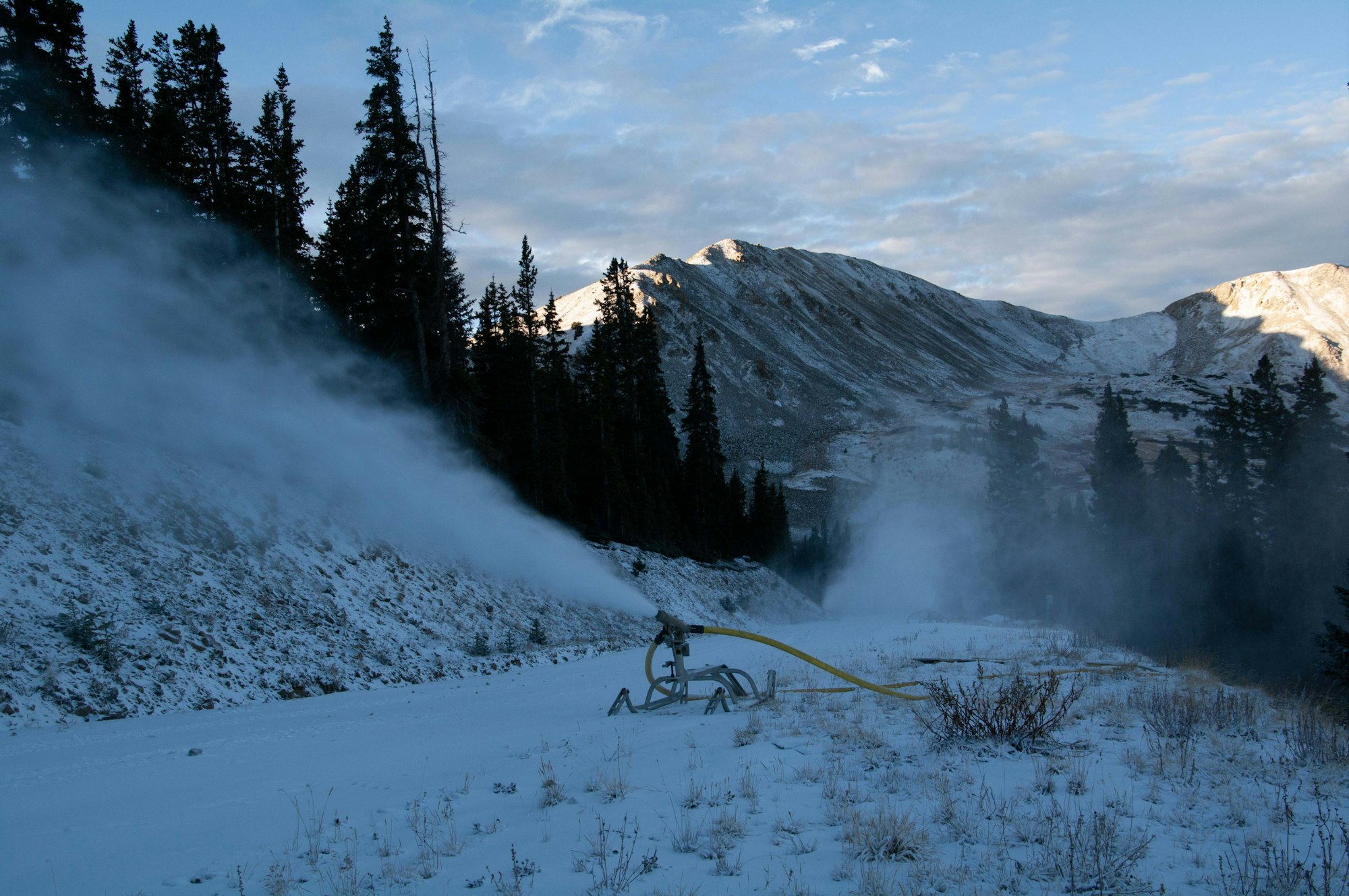 snow making at Loveland ski area