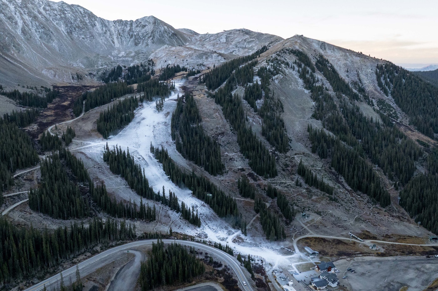 snow making at arapahoe basin ski area