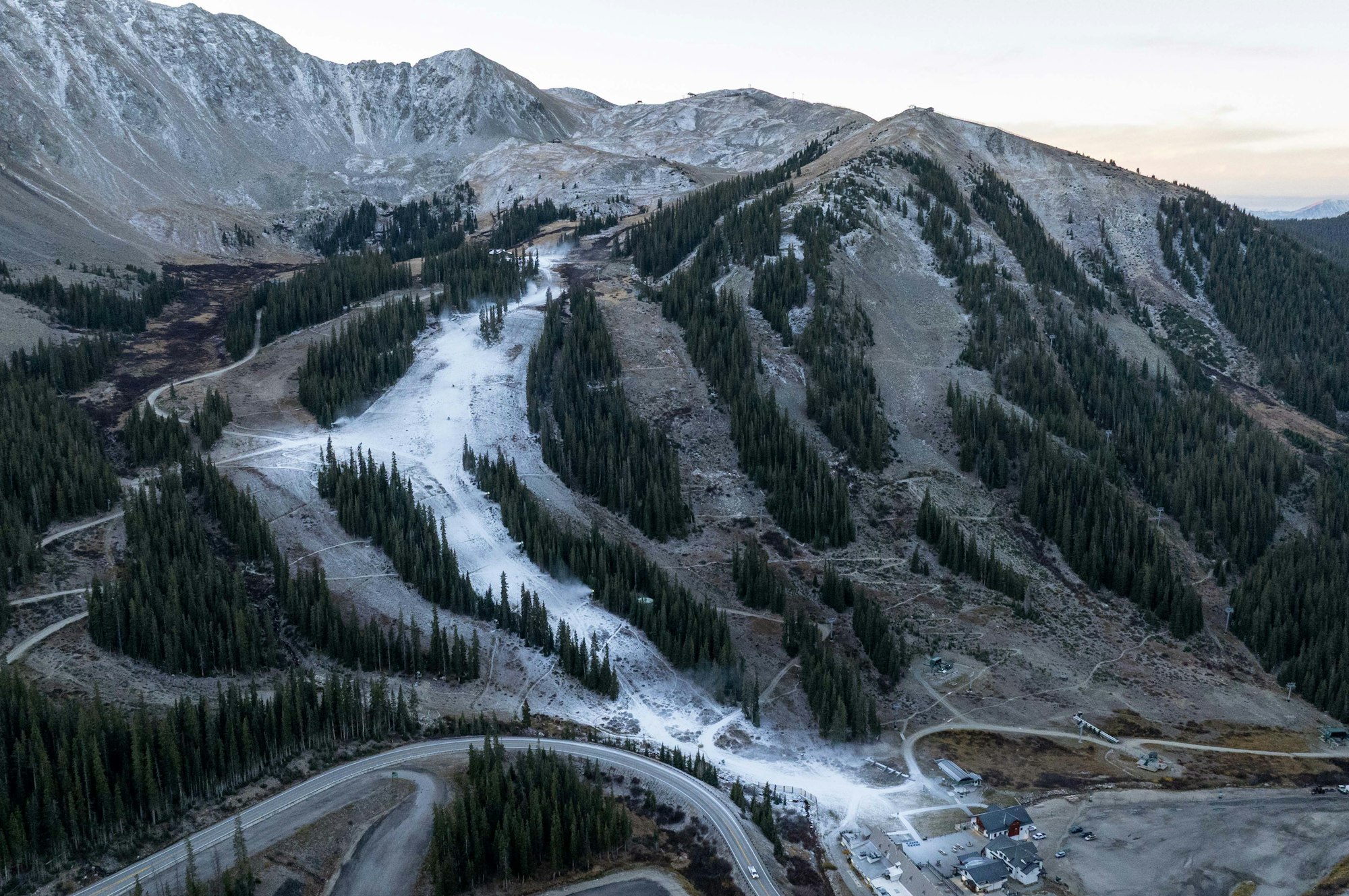 snow making at arapahoe basin ski area