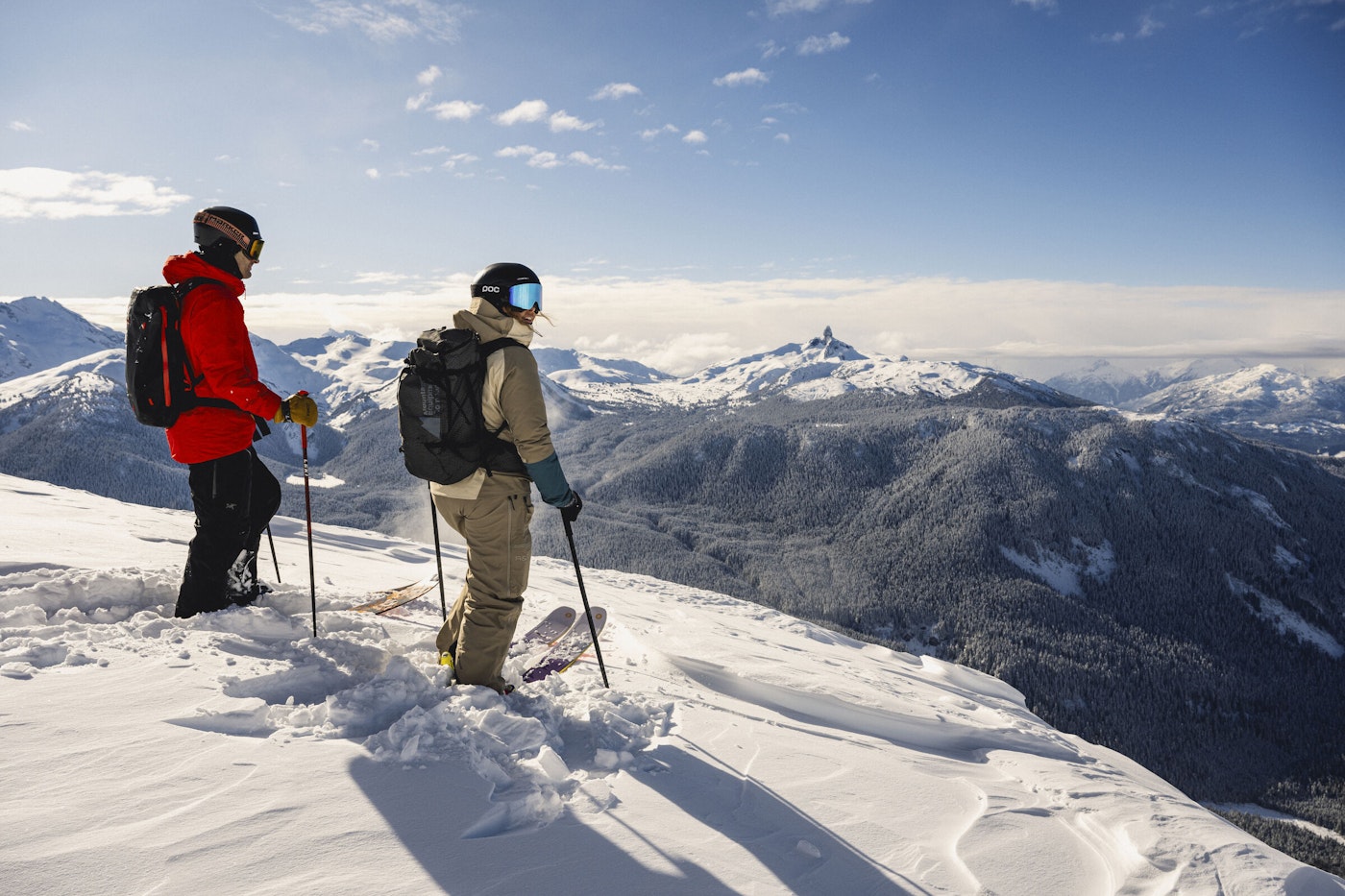 Skiing in whistler blackcomb
