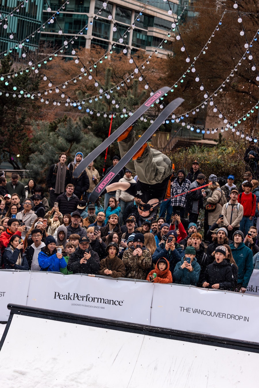 Peak Performance Vancouver rail jam skiing