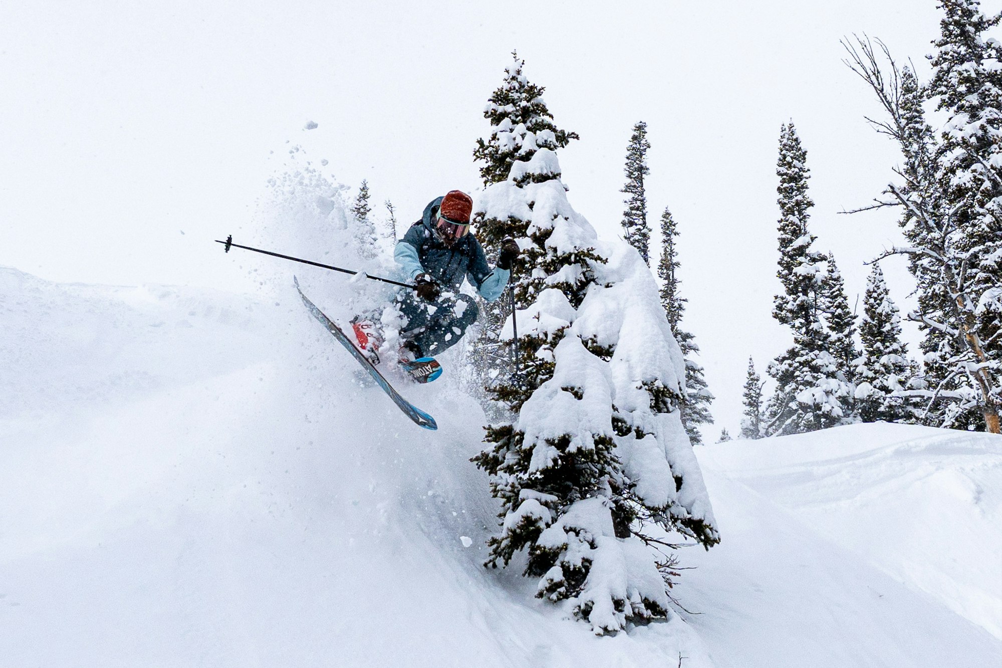 Powder skiing at Jackson Hole