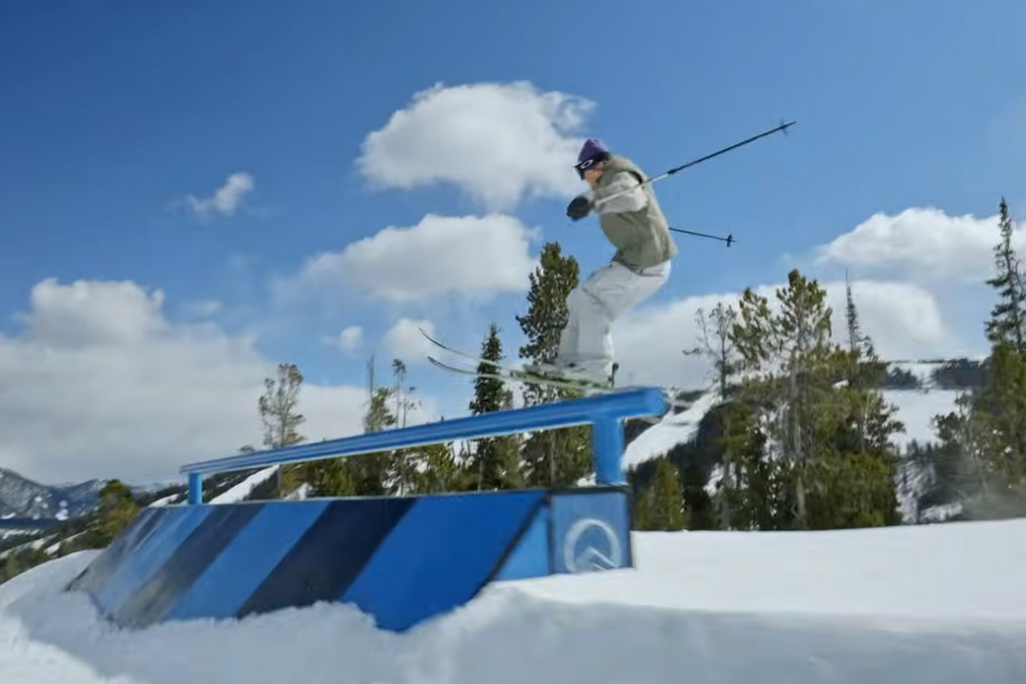 Park skiing at Big Sky, Montana