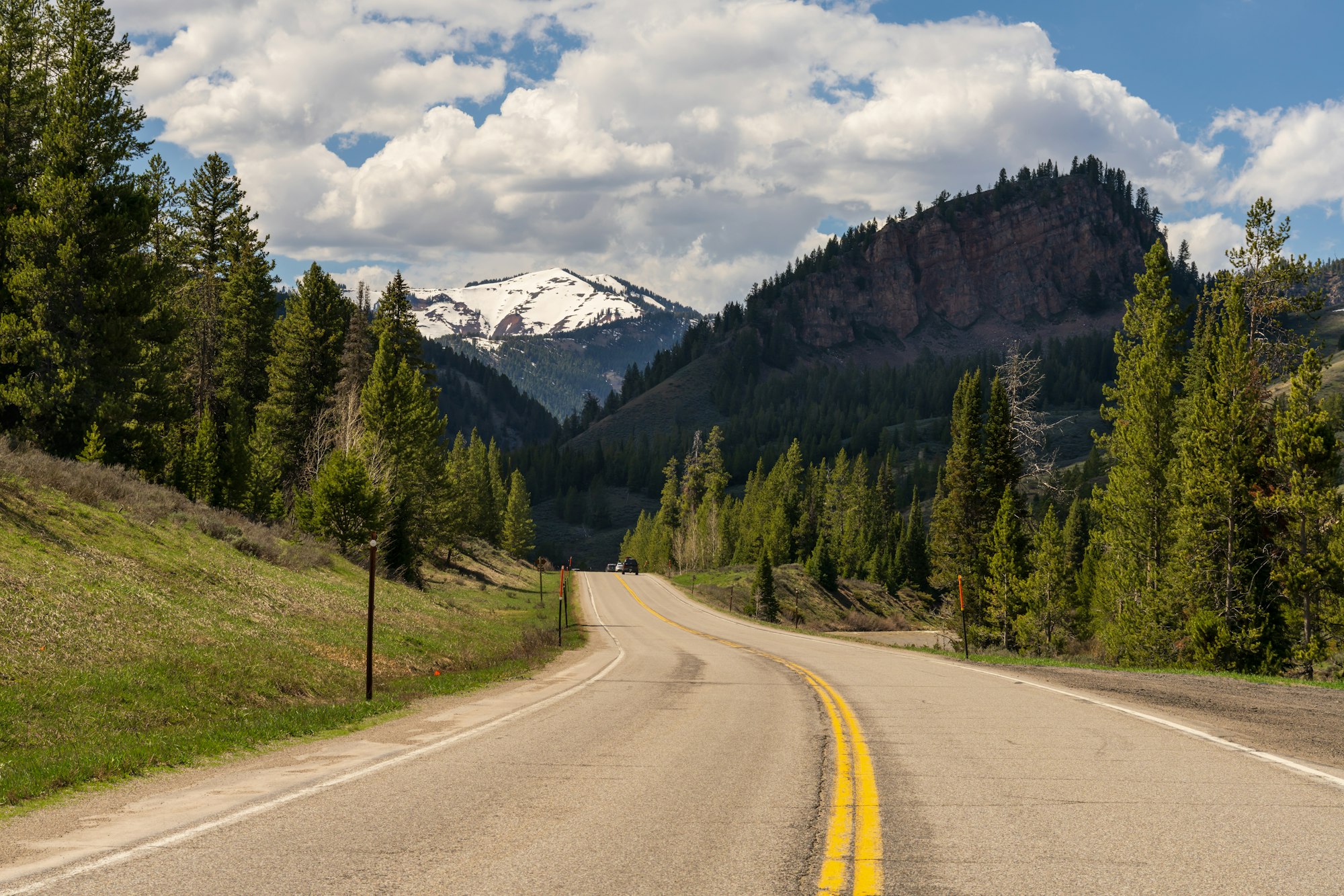 Scenic road through Western Rockies.