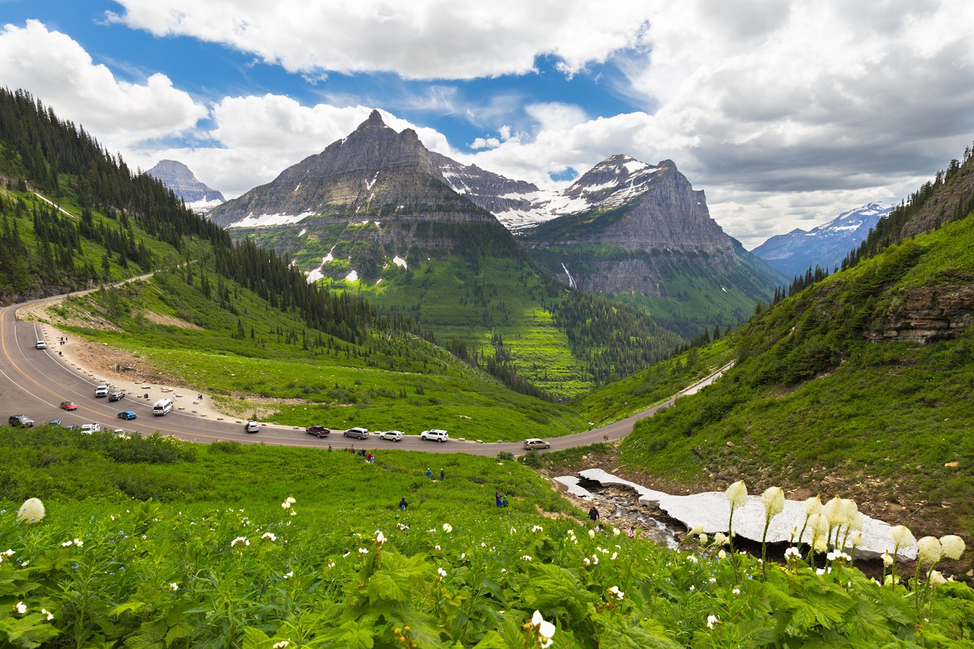 Going-to-the-sun road in Glacier National Park.