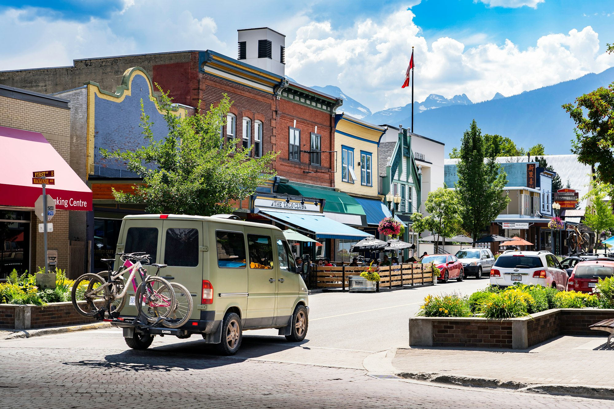 Downtown Revelstoke, British Columbia, Canada.