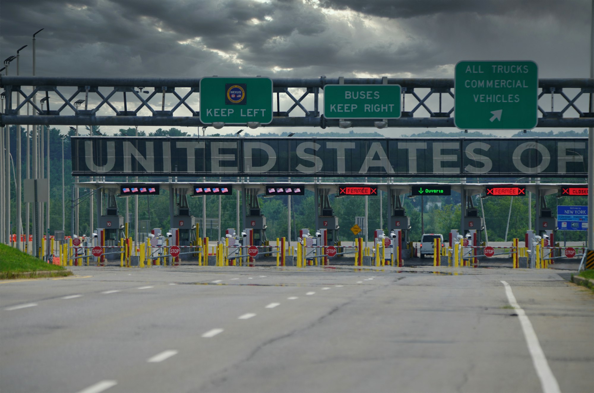 U.S. and Canadian border.