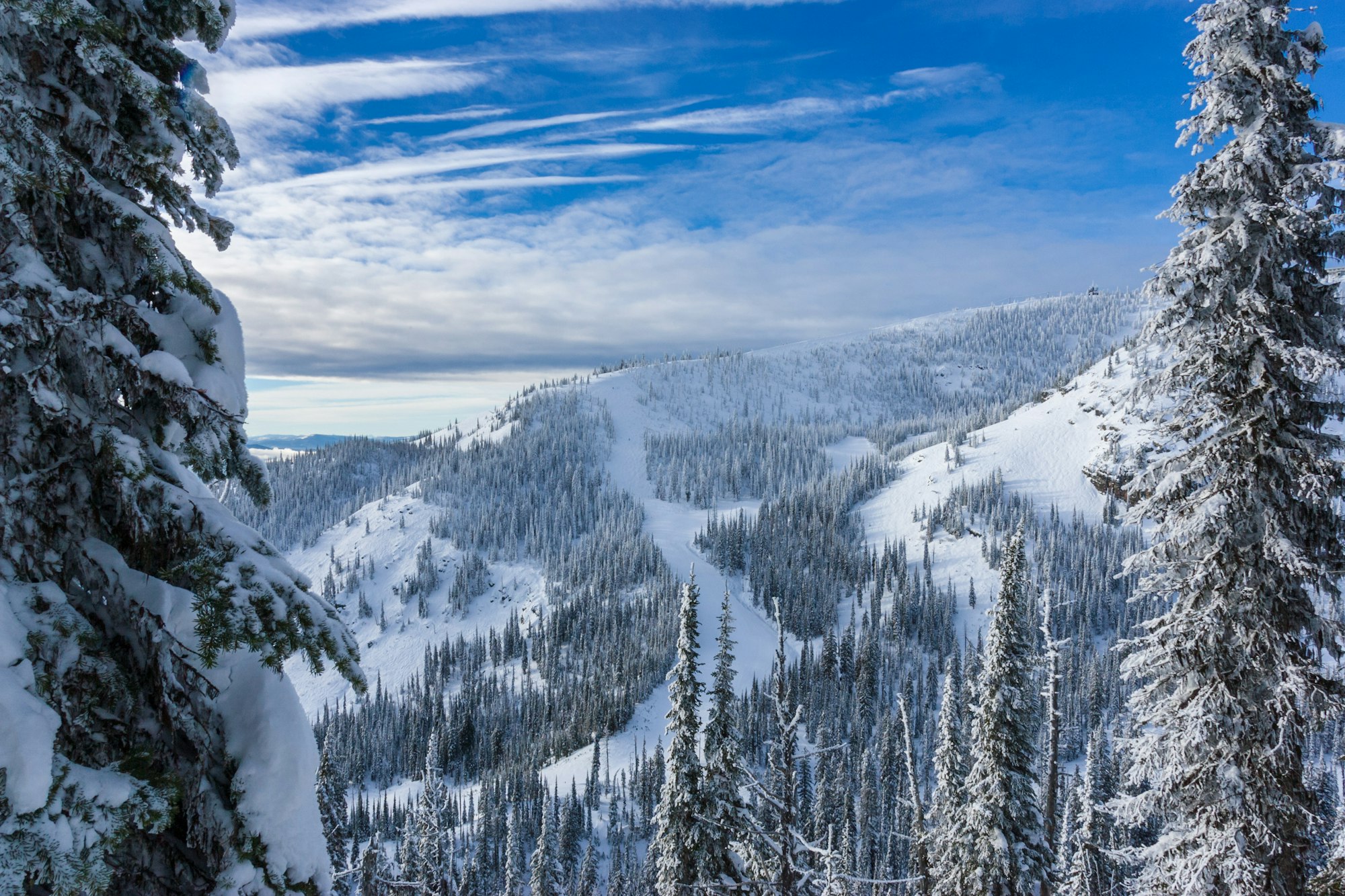 Whitefish Ski Resort in Montana, 60 miles from Canadian border.
