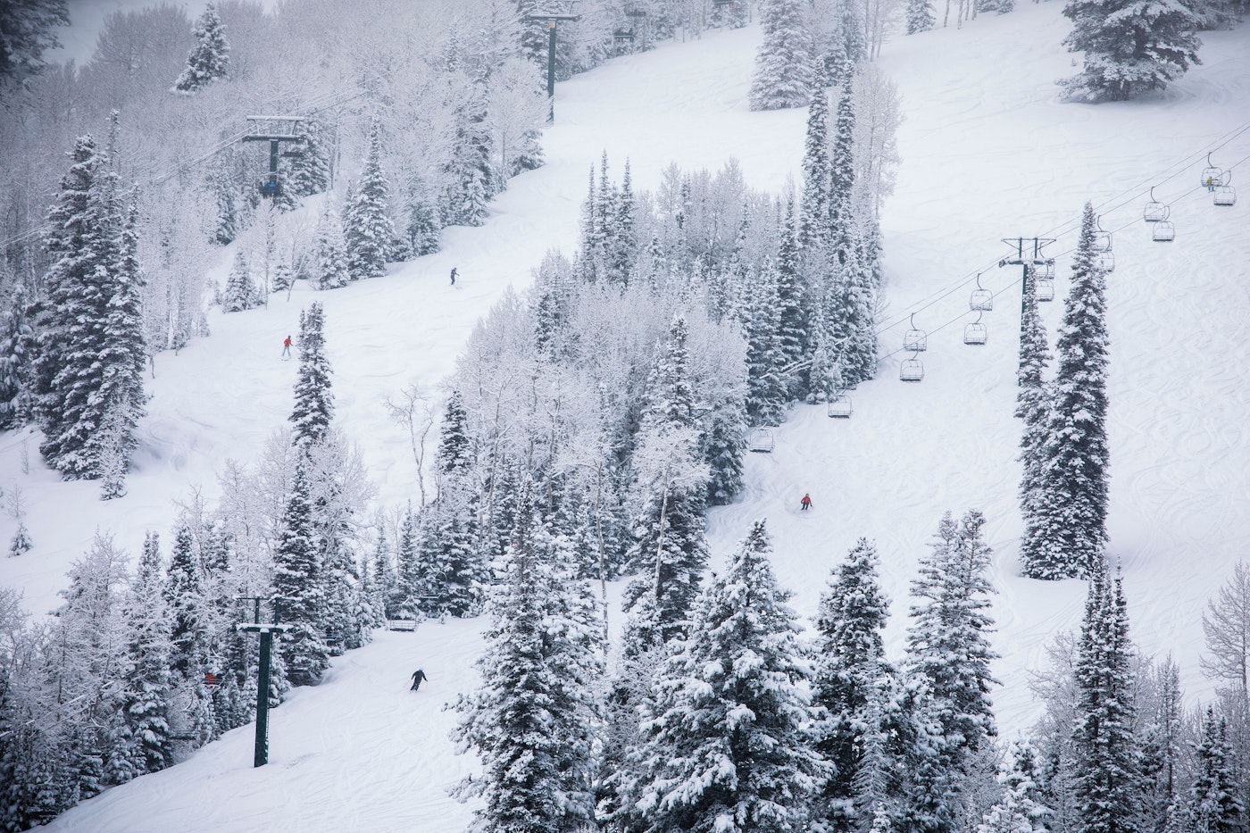Deer Valley Ski Resort covered in snow.
