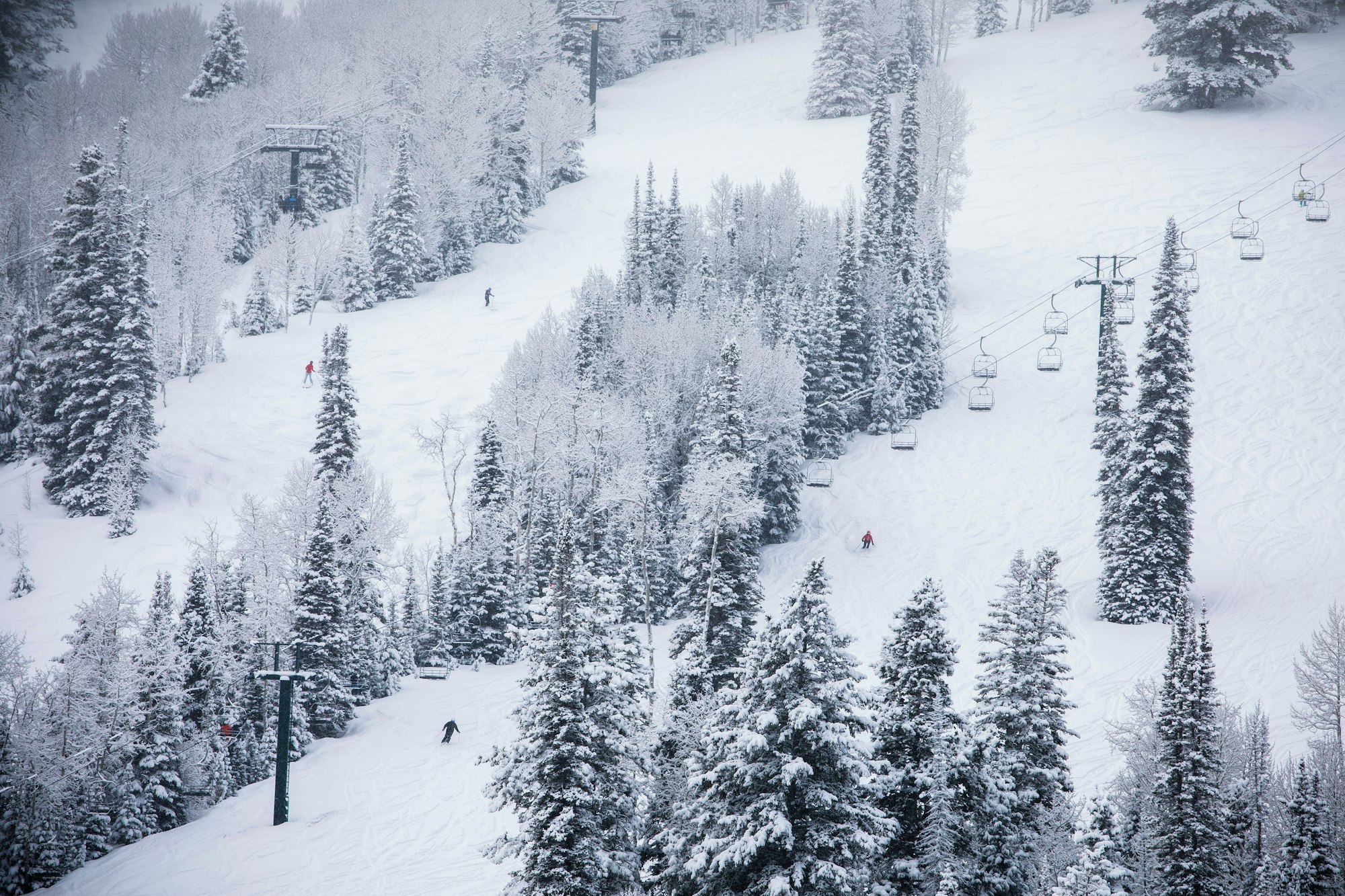 Deer Valley Ski Resort covered in snow.