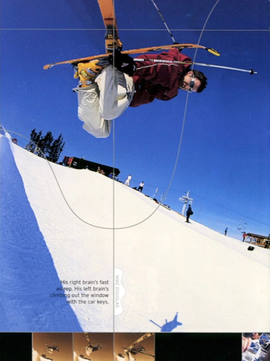 Mike Douglas skiing