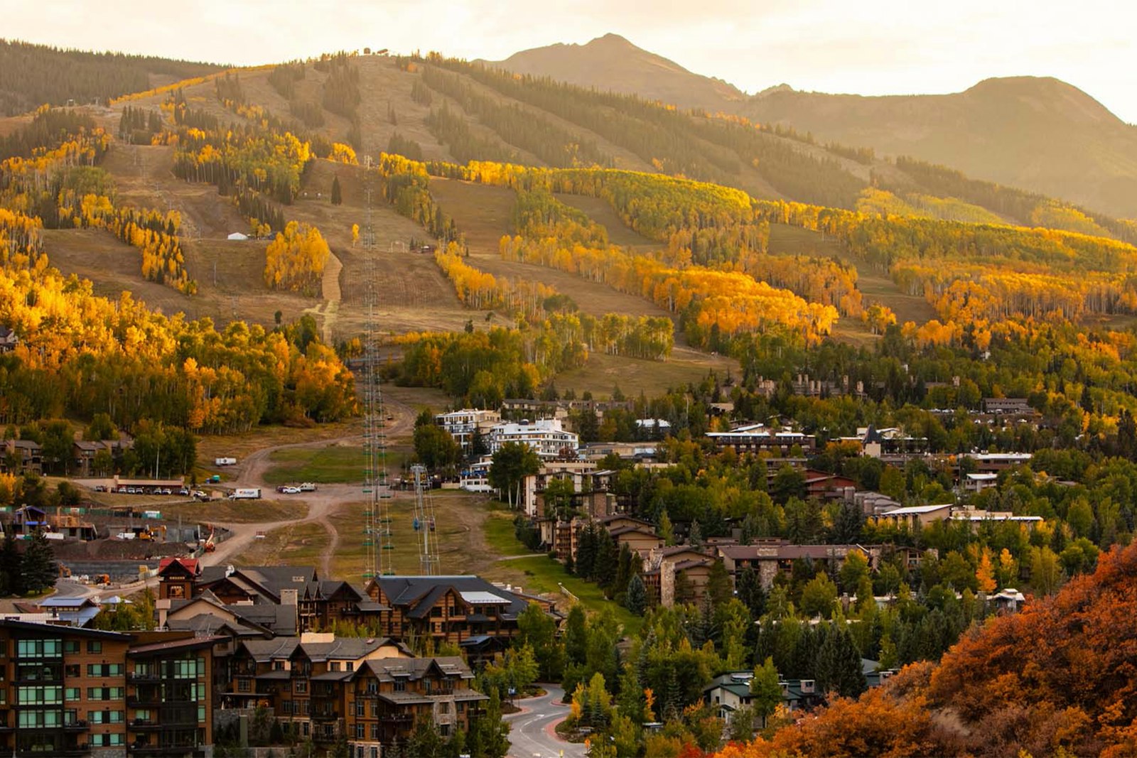 Snow from Last Season Covers  Aspen Hike Park in October