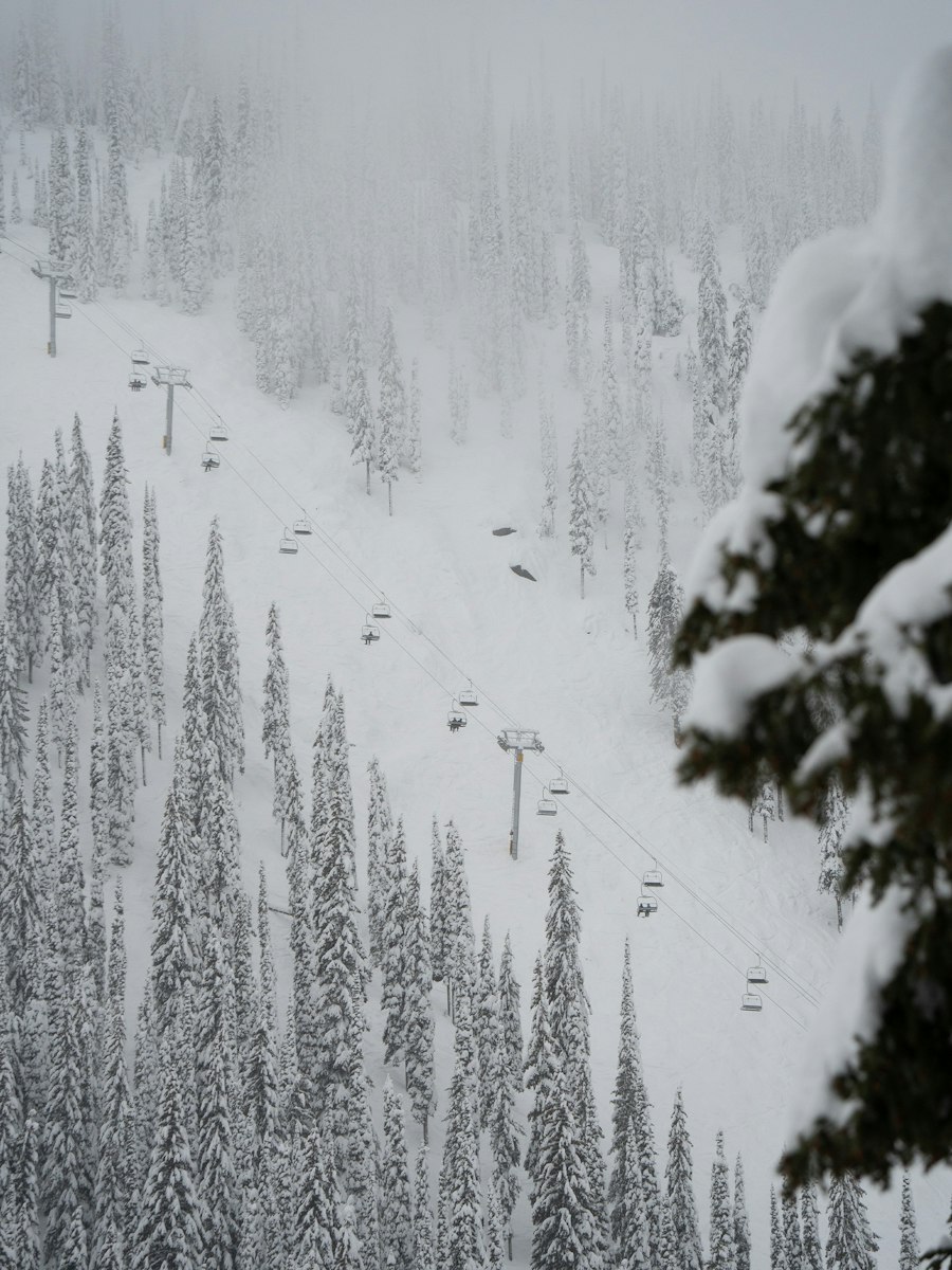 Skiing powder at Whitewater Mountain Resort British Columbia Canada