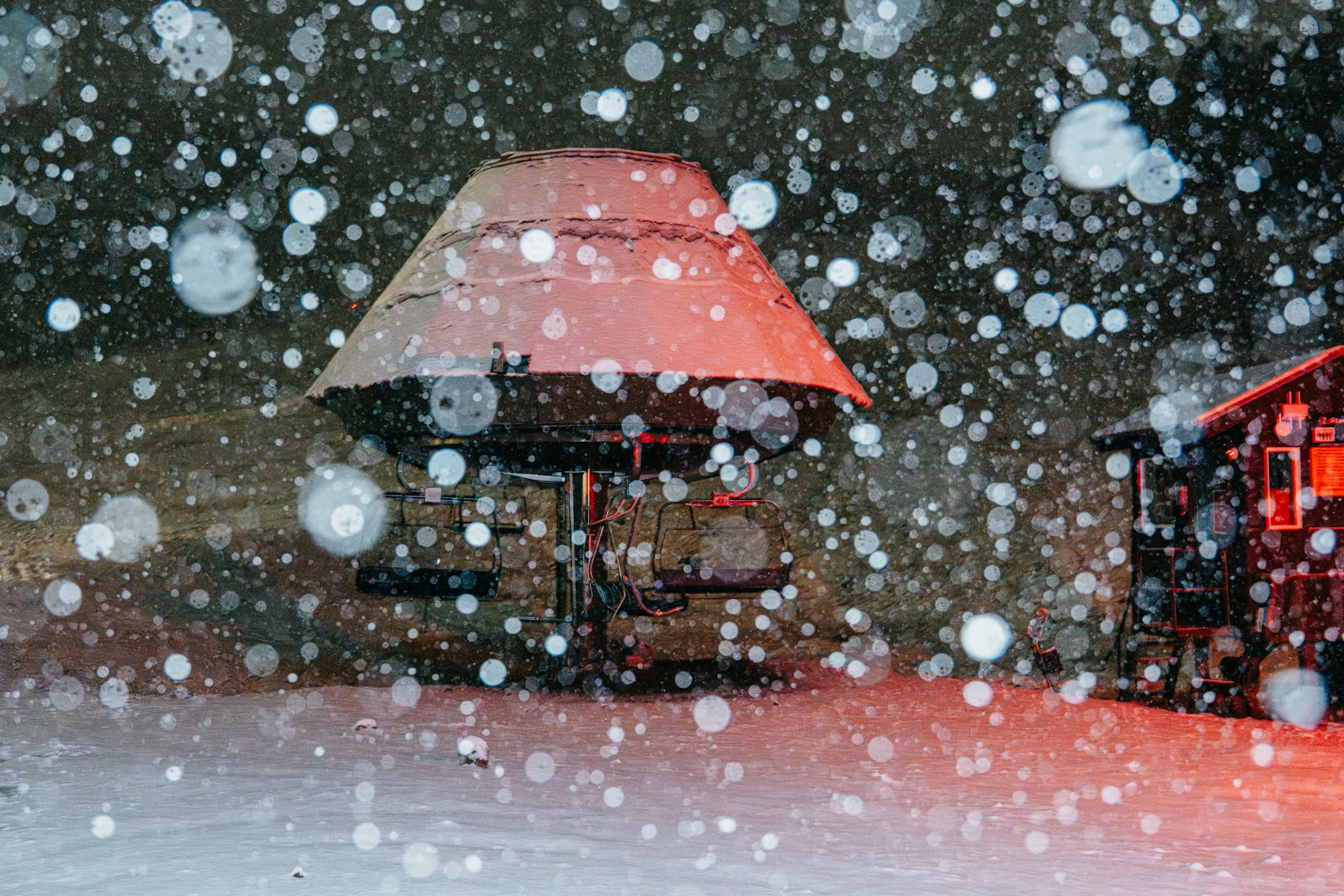 Fall Snow at Mammoth Mountain, California