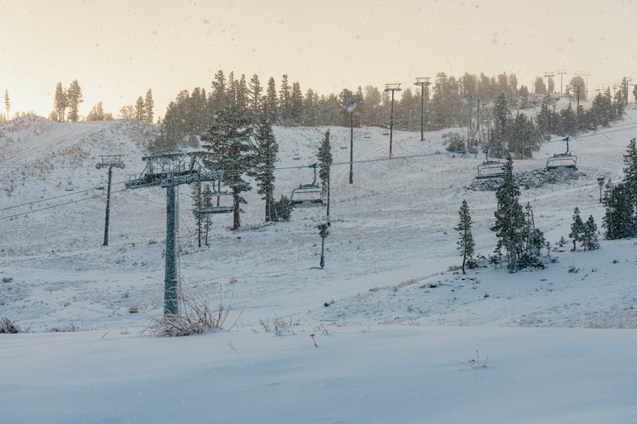Fall Snow at Mammoth Mountain, California