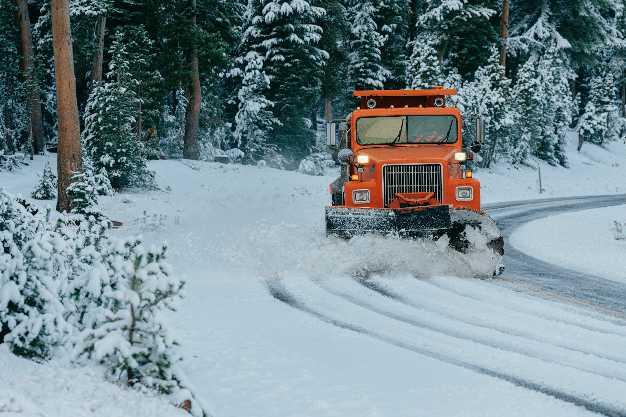 Fall Snow at Mammoth Mountain, California