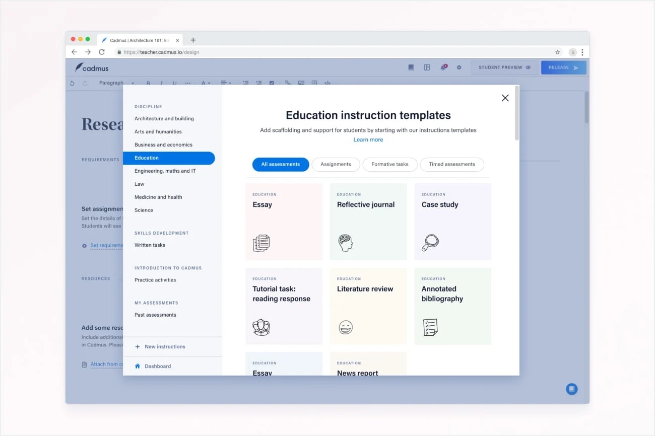 Cadmus templates explained