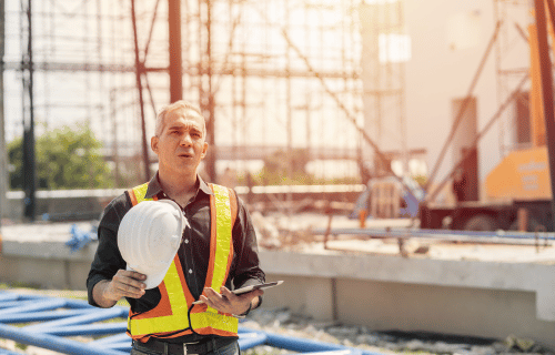 construction worker in the sun