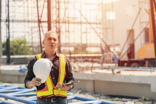 construction worker in the sun