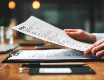 Human recruiter assessing a resume