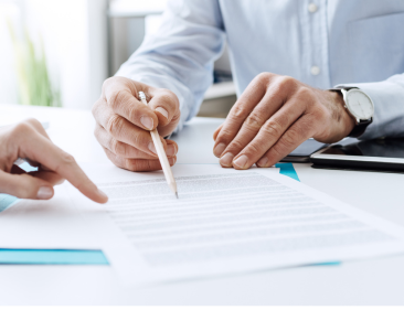 Legal team preparing an employment contract