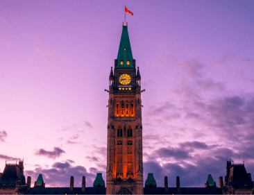 Canadian parliament building on parliament hill ottawa