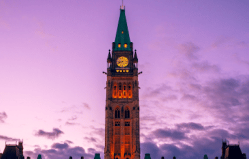 Canadian parliament building on parliament hill ottawa