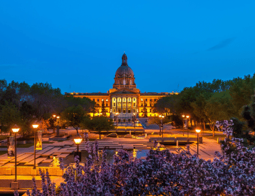 Alberta legislature building in Edmonton