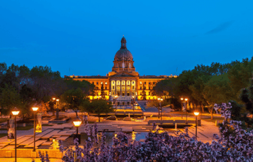 Alberta legislature building in Edmonton