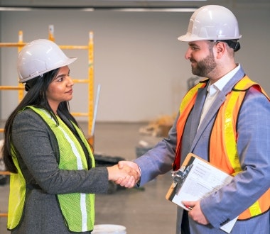 Field consultants on a site visit