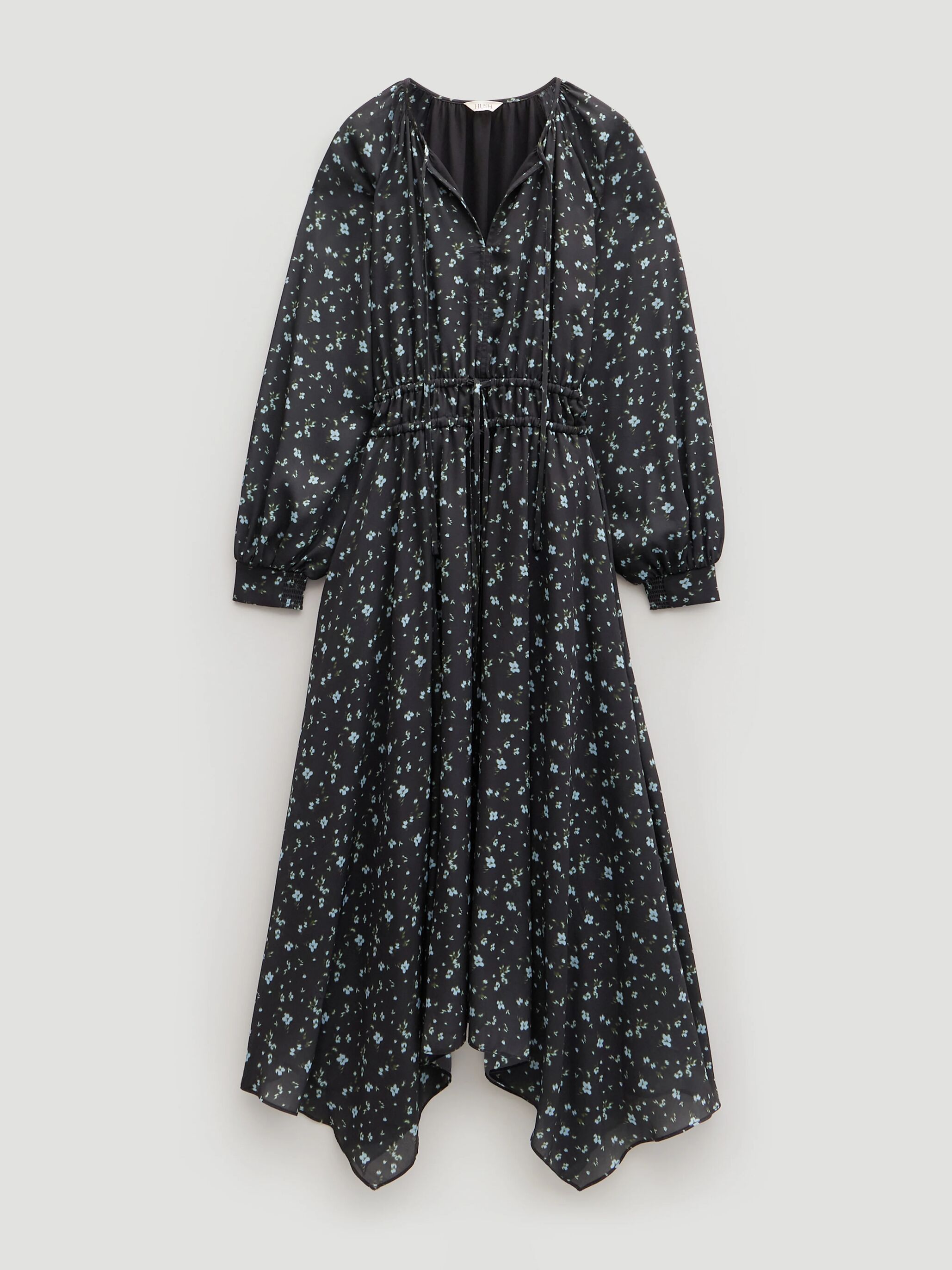 Odelia Printed Long Sleeve Chiffon Dress