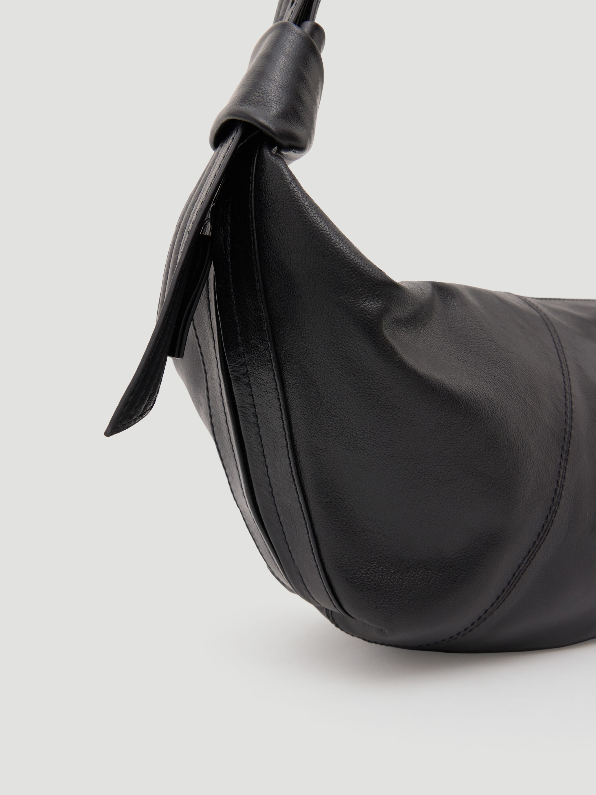 Oversized Leather Crescent Bag