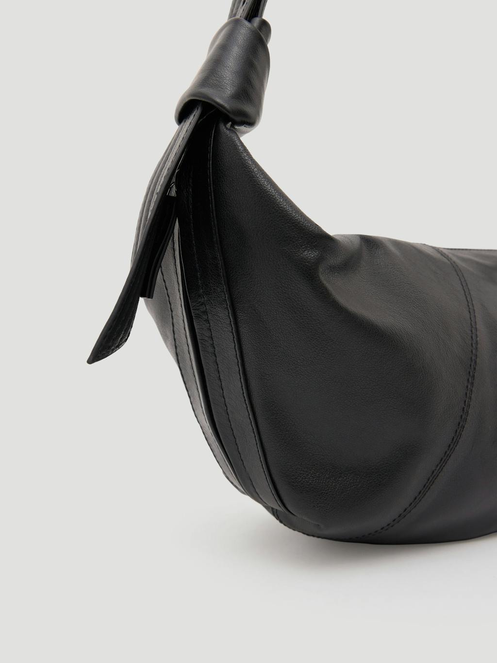 014114-0456-04 Oversized Leather Crescent Bag
