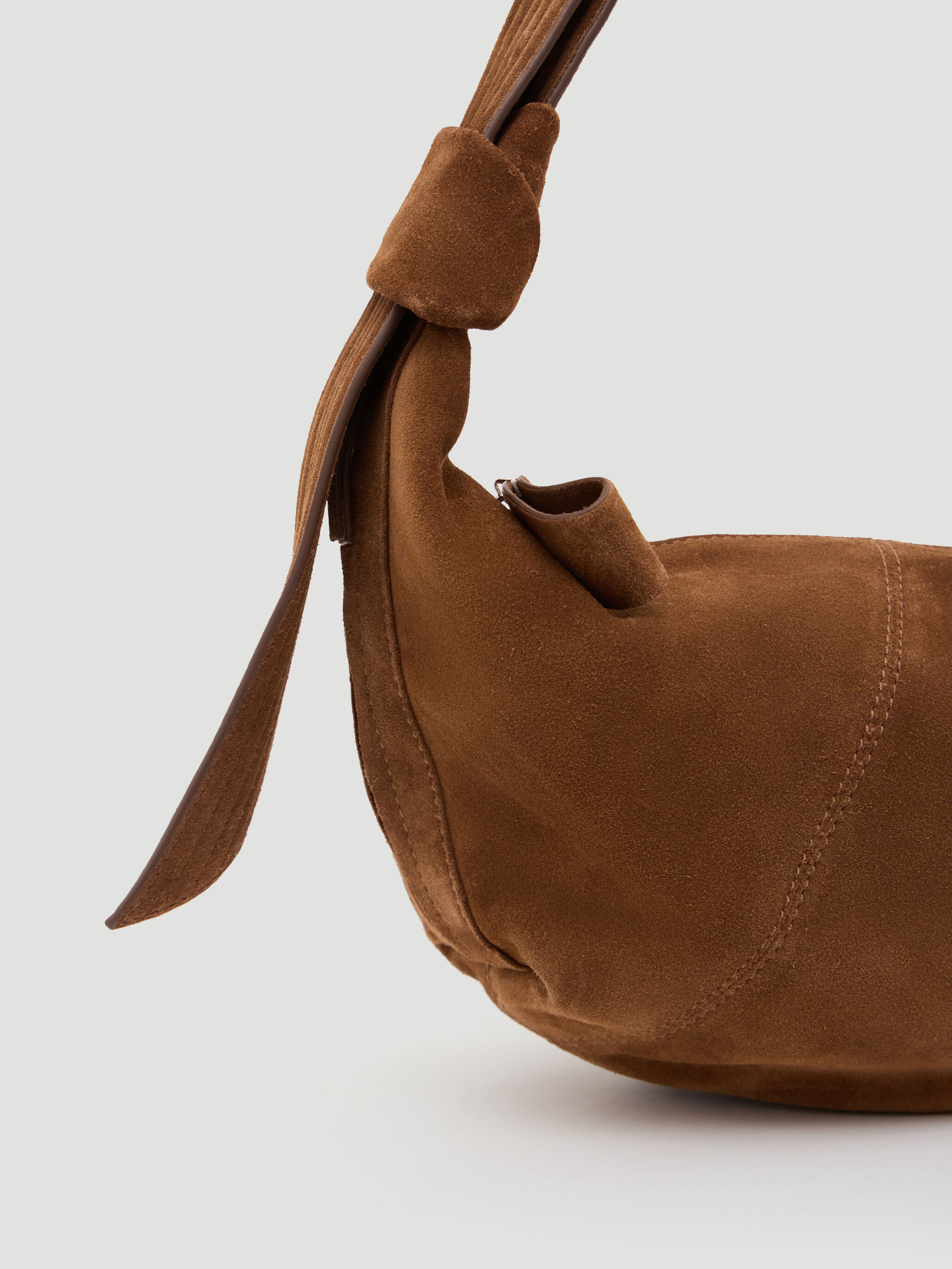 Oversized Suede Crescent Bag