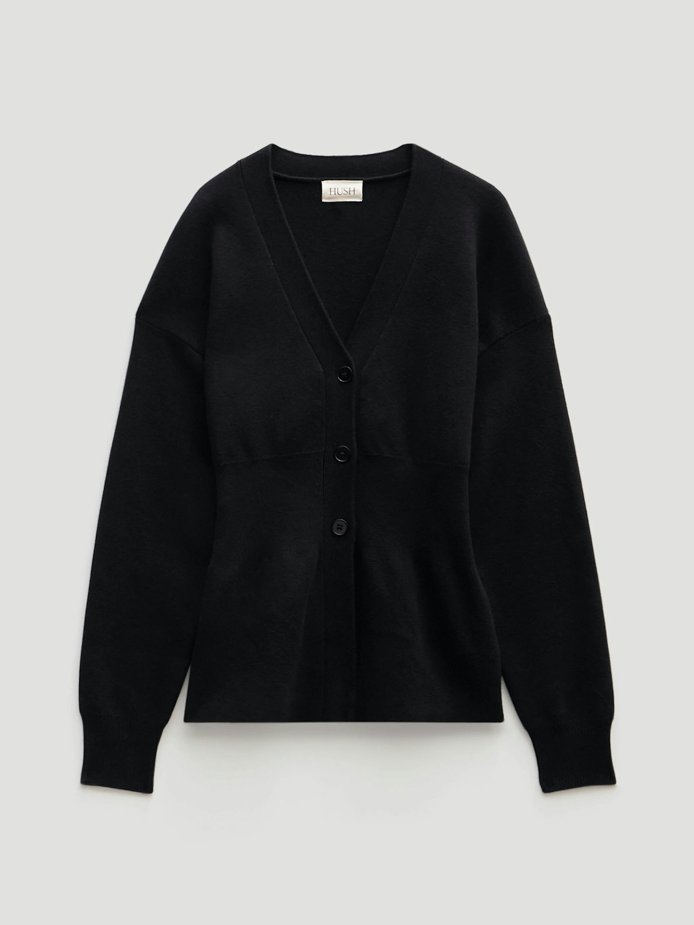 013748-0456-07 V Neck Ribbed Detail Cardigan with Wool