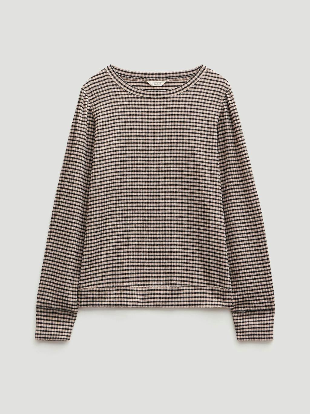 014488-0331-07 Emily Gingham Puff Sleeve Top