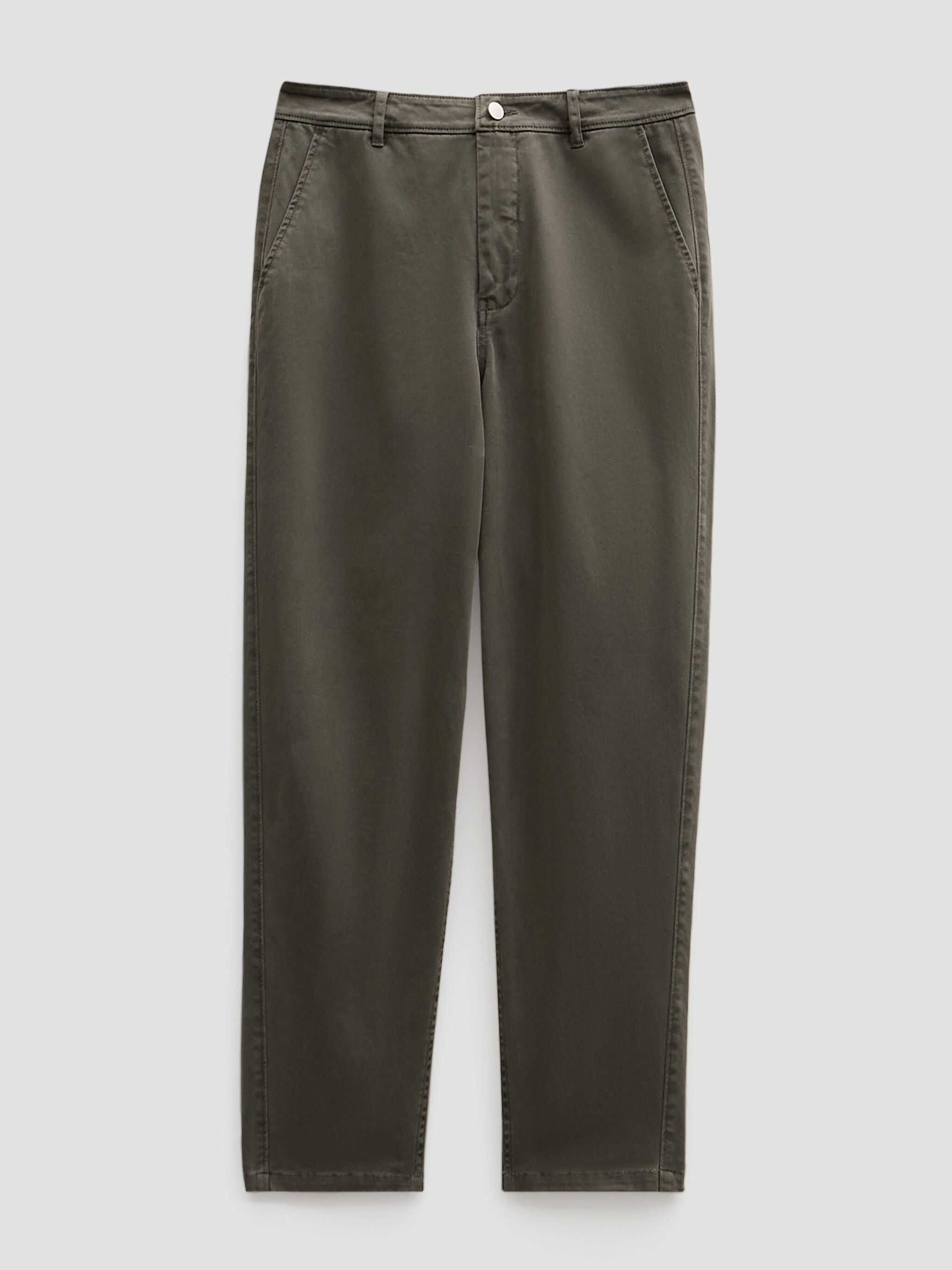 Tapered Leg Casual Trousers