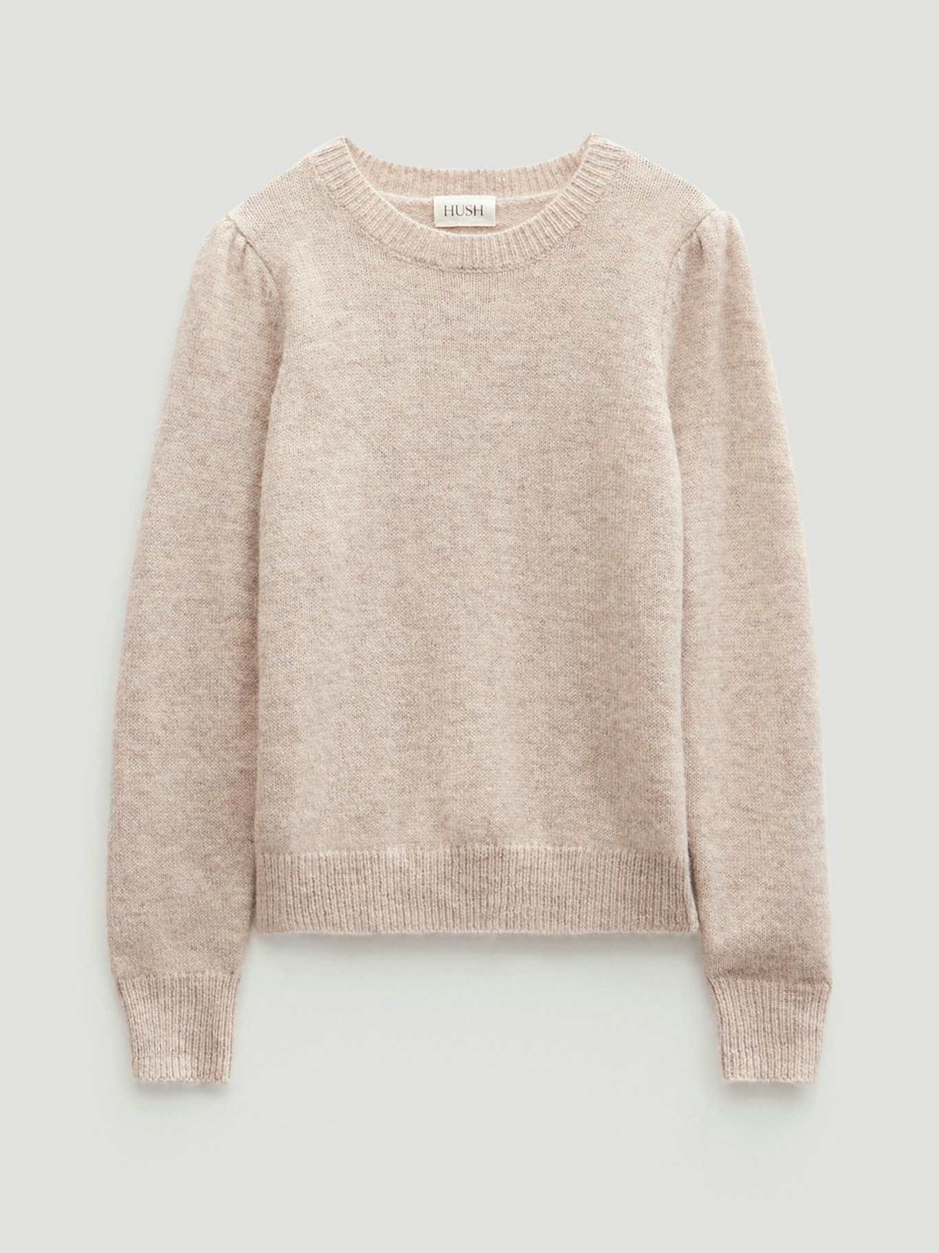 014185-0003-07 Gathered Shoulder Wool Blend Jumper