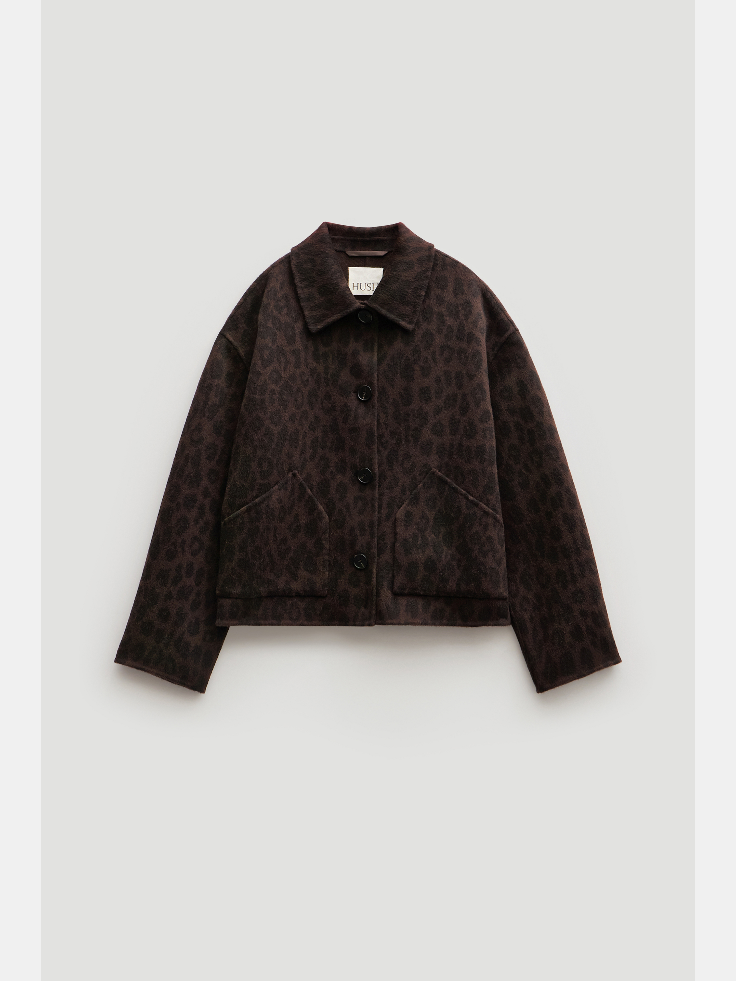 Pure Wool Leopard Double Faced Jacket