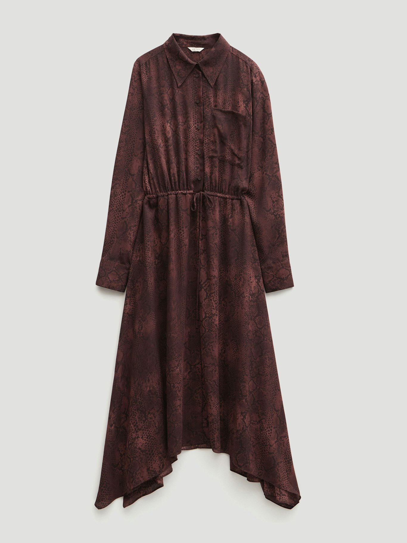 014180-4828-07 Chiffon Hanky Hem Maxi Dress