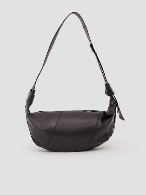 Oversized Leather Crescent Bag