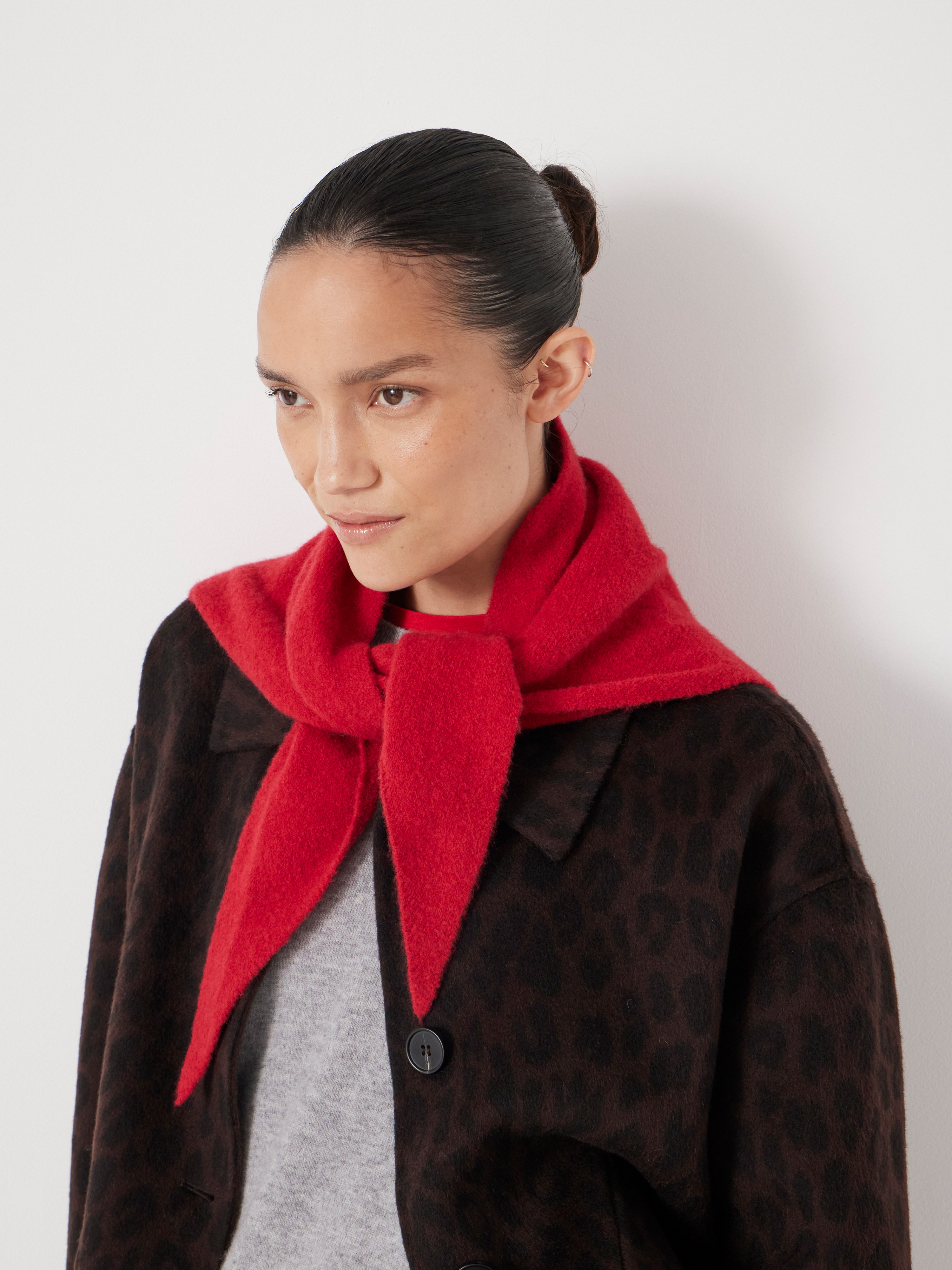 Wool Blend Triangle Scarf