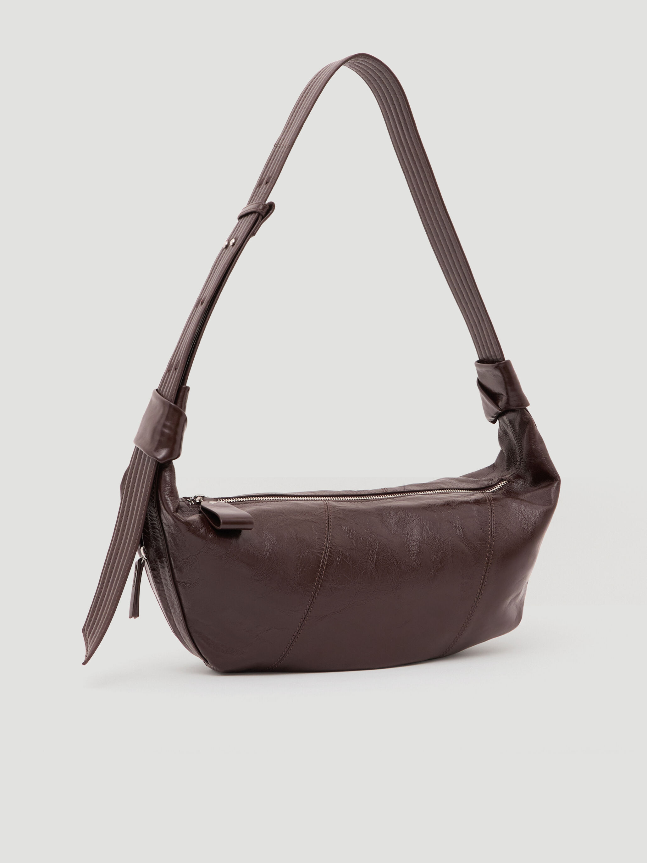 Oversized Leather Crescent Bag