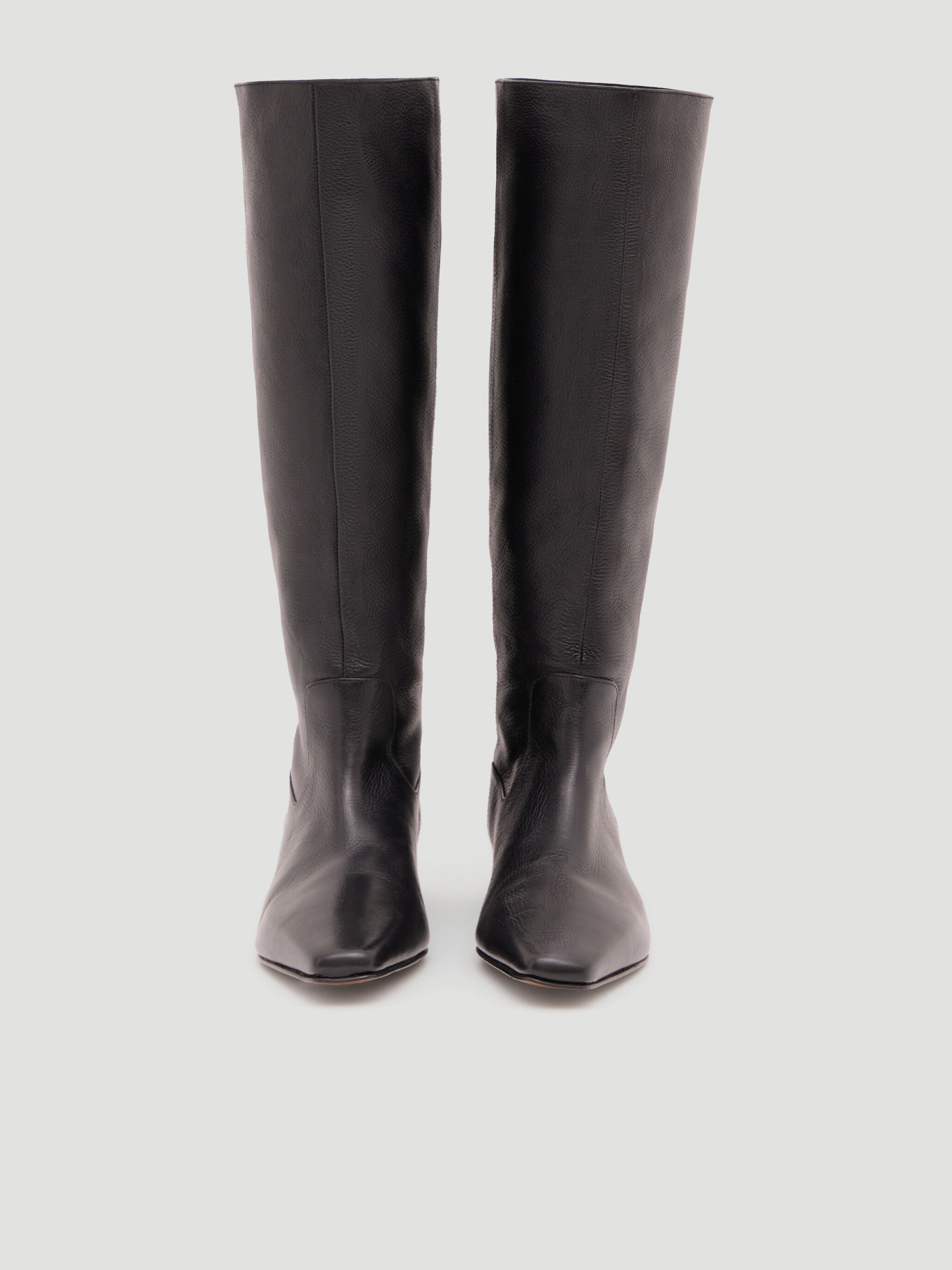 Leather Square Toe Boots